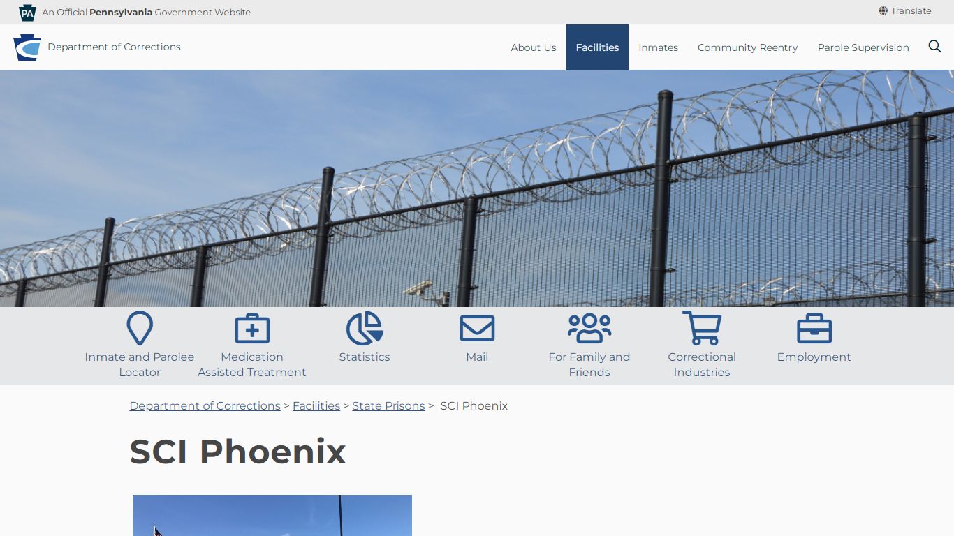 SCI Phoenix - Department of Corrections