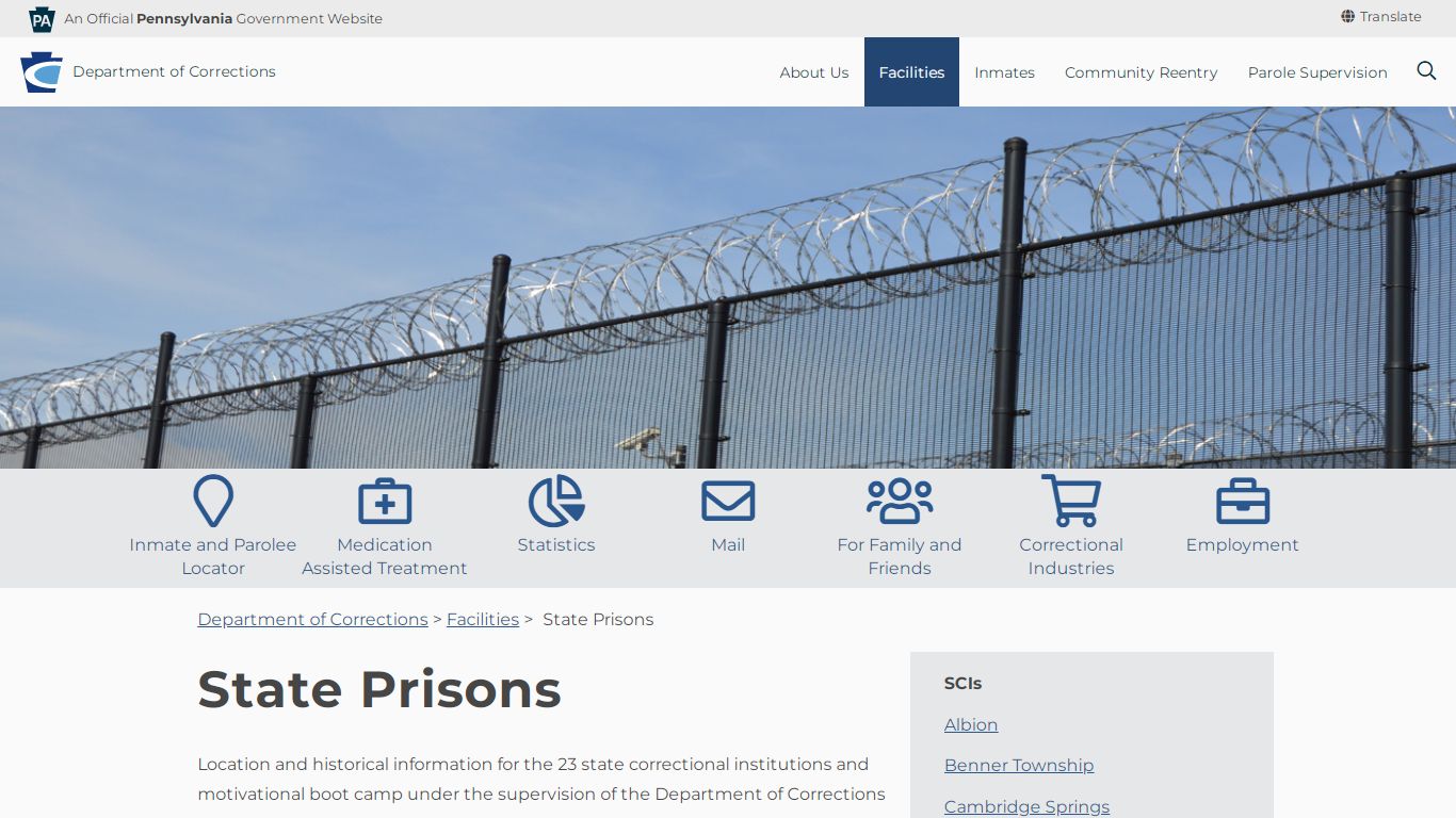 State Prisons - Department of Corrections